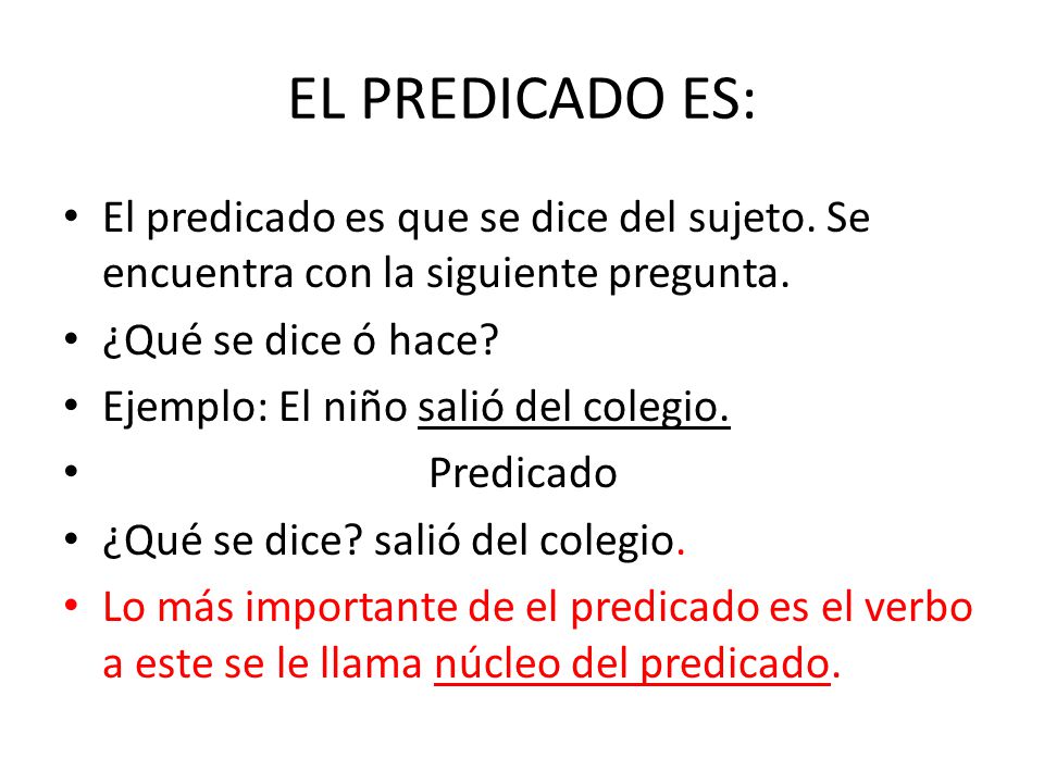 El Sujeto y el Predicado. | Blog Español CE1